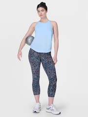 Sweaty Betty Light Blue Power Cropped Workout Leggings - Image 4 of 8