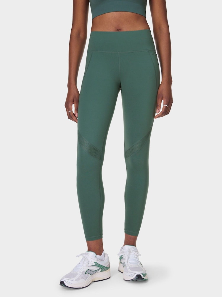 Sweaty Betty Green 7/8 Length Power Embossed Workout Leggings - Image 1 of 10