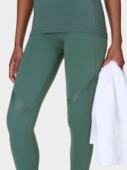 Sweaty Betty Green 7/8 Length Power Embossed Workout Leggings - Image 3 of 10