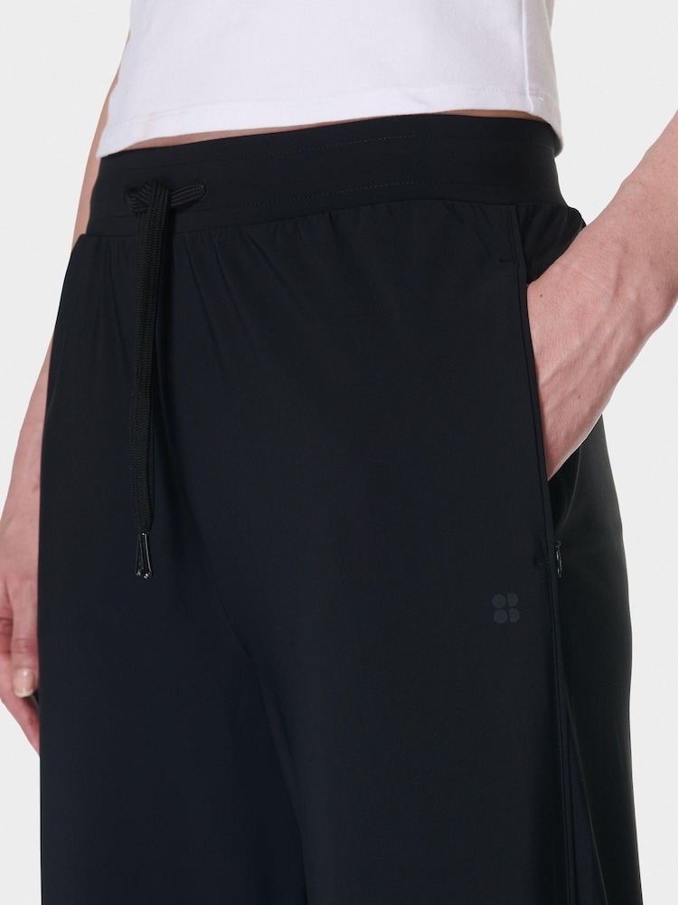 Sweaty Betty Black 32 inch inside seam Explorer Wide Leg 30" Trousers - Image 2 of 7