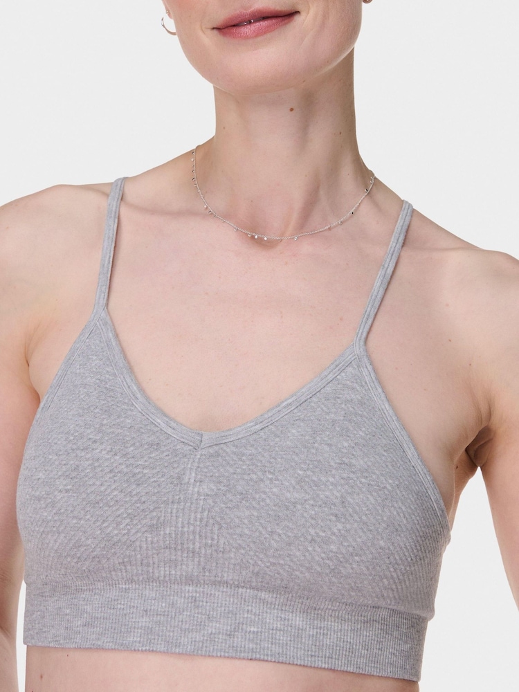 Sweaty Betty Grey Soft Ribbed Bra - Image 2 of 7