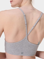Sweaty Betty Grey Soft Ribbed Bra - Image 3 of 7