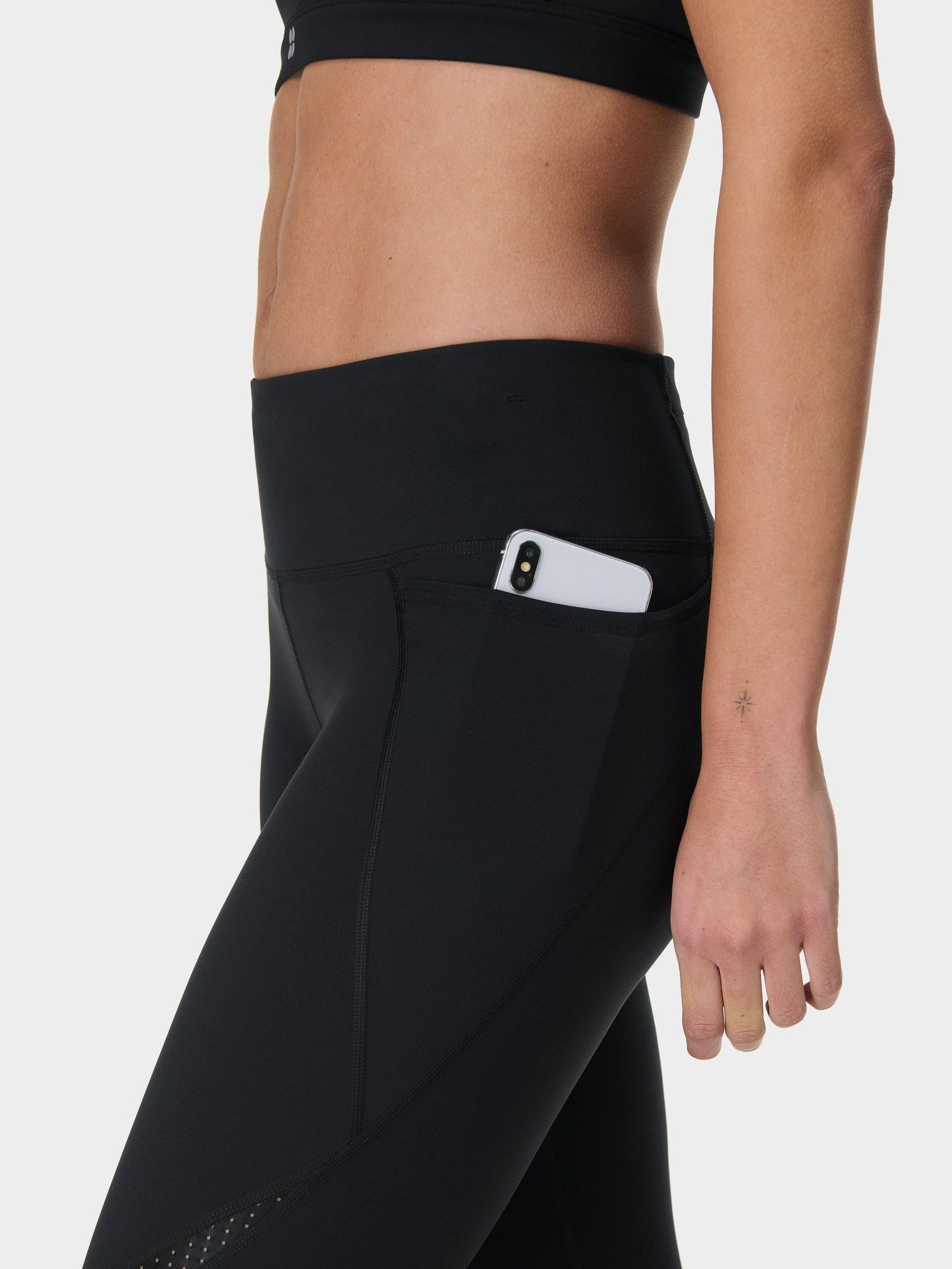 Buy Sweaty Betty Black Power Perforated Mesh Workout Leggings from