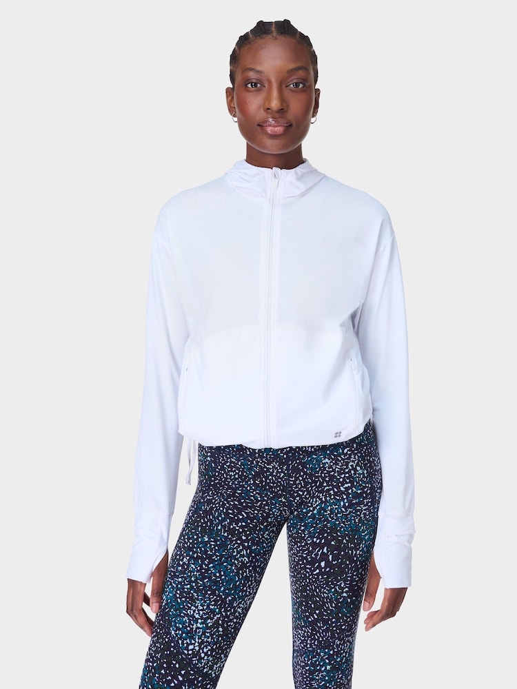 Sweaty Betty White UV Lightweight Zip-Up Sweatshirt - Image 1 of 7