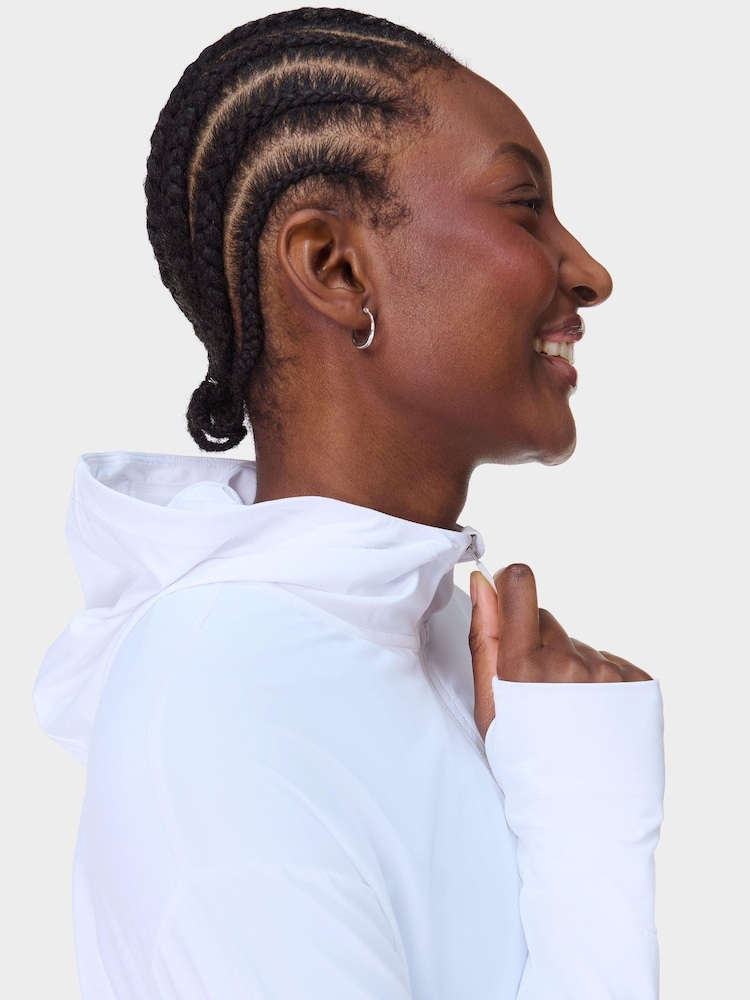 Sweaty Betty White UV Lightweight Zip-Up Sweatshirt - Image 2 of 7