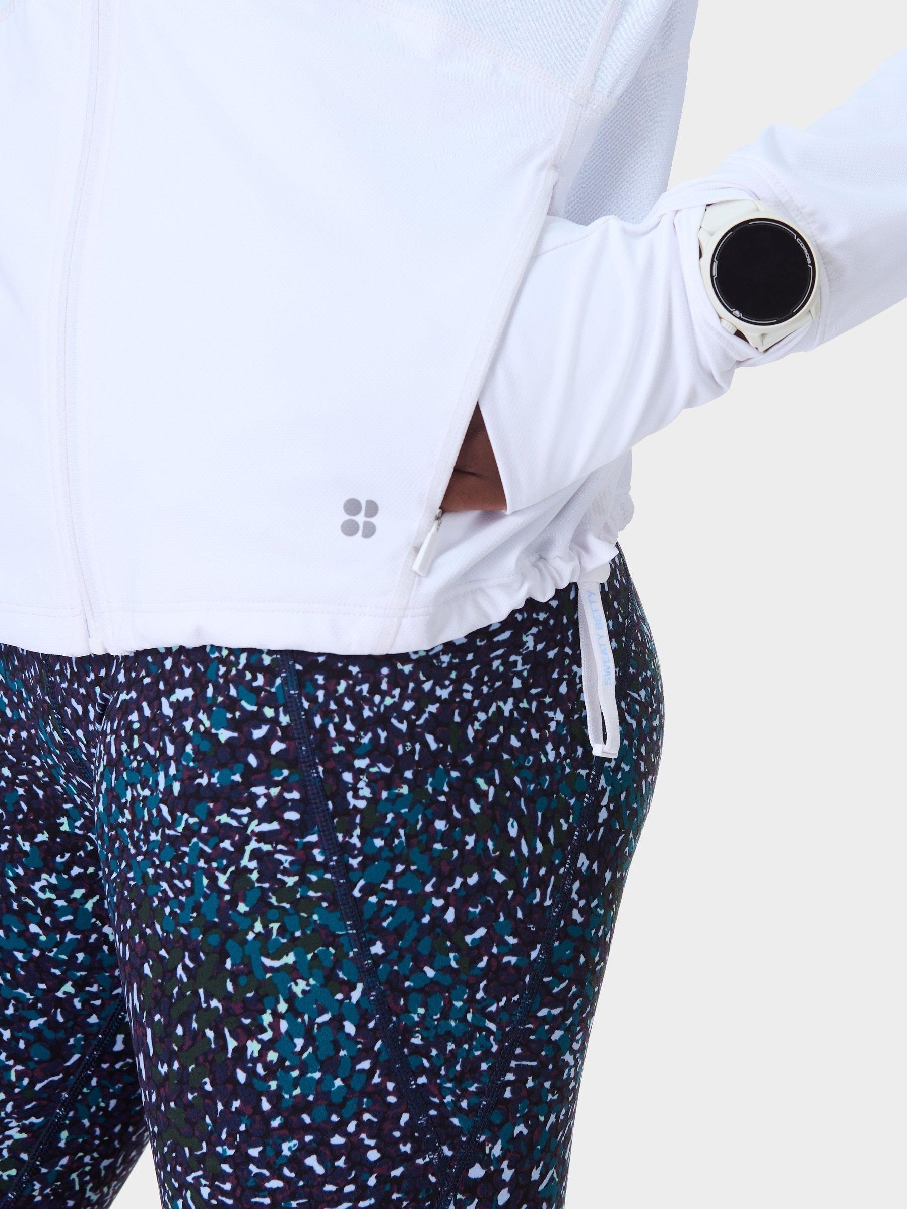Buy Sweaty Betty White UV Lightweight Zip-Up Sweatshirt from the