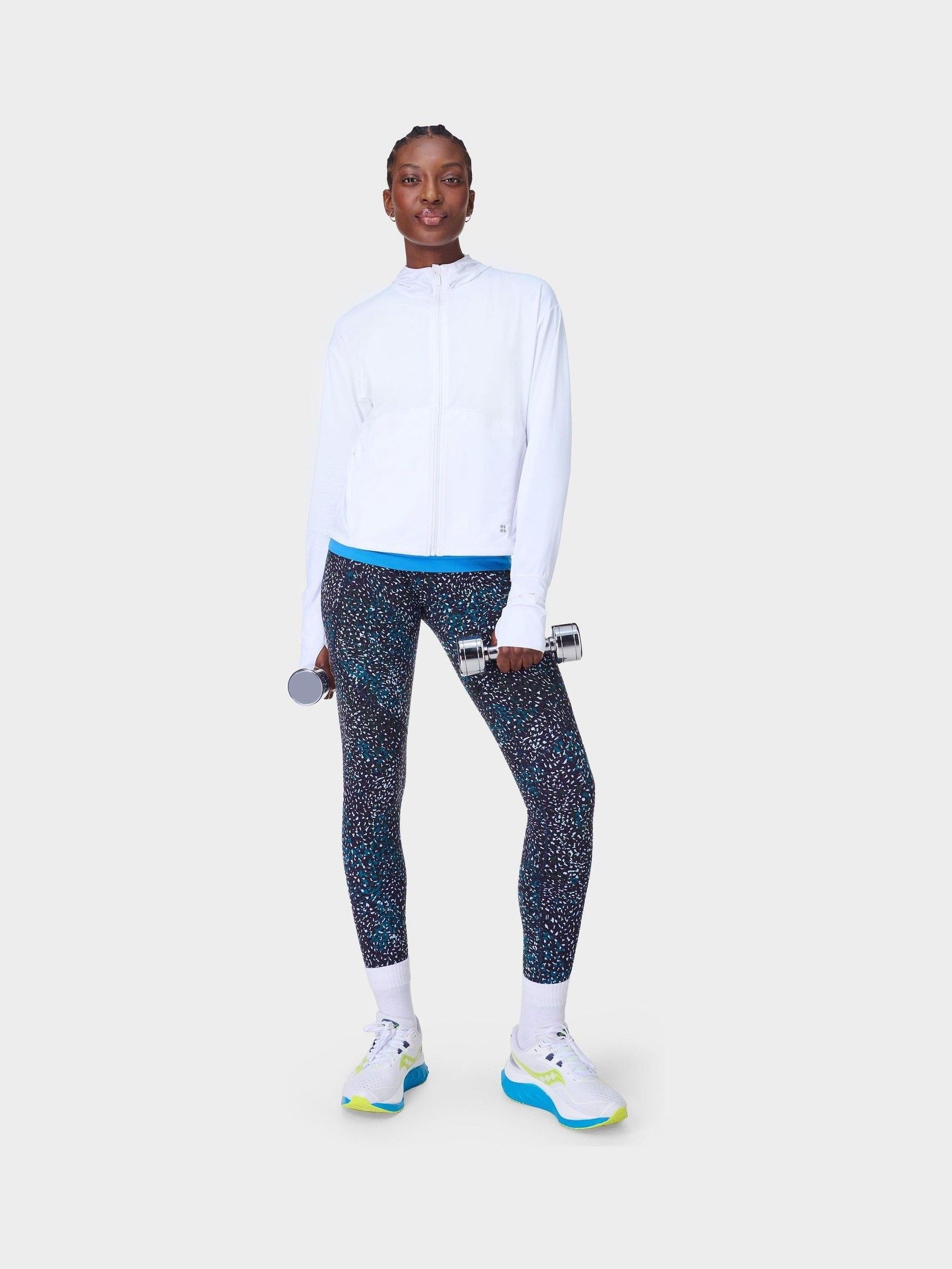Buy Sweaty Betty White UV Lightweight Zip-Up Sweatshirt from the