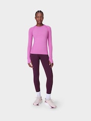 Sweaty Betty Pink Athlete Seamless Workout Long Sleeve Top - Image 5 of 7