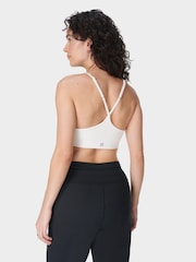 Sweaty Betty White Soft Ribbed Bra - Image 5 of 7
