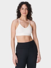 Sweaty Betty White Soft Ribbed Bra - Image 6 of 7