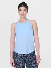 Sweaty Betty Blue Breathe Easy Run Tank Top - Image 1 of 7