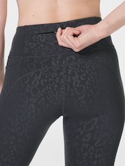 Sweaty Betty Grey Full Length Power Embossed Workout Leggings - Image 6 of 8