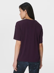 Sweaty Betty Purple Soft Flow Studio T-Shirt - Image 2 of 6
