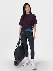Sweaty Betty Purple Soft Flow Studio T-Shirt - Image 3 of 6