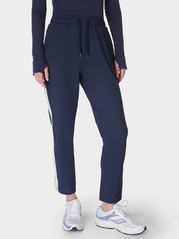 Sweaty Betty Blue Explorer Side Stripe 27" Trousers - Image 1 of 6