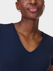 Azul - Sweaty Betty Camiseta Gaia V-Neck - Imagem 3 de 7