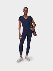 Azul - Sweaty Betty Camiseta Gaia V-Neck - Imagem 4 de 7