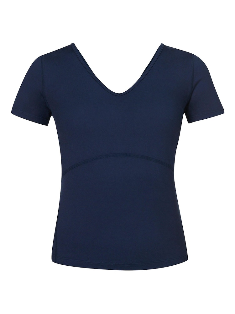 Sweaty Betty Blue Gaia V-Neck T-Shirt - Image 6 of 6 Sweaty Betty Blue Gaia V-Neck T-Shirt - Image 6 of 6