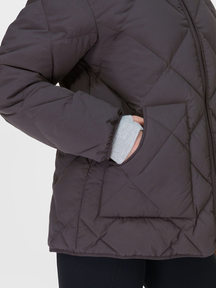 Sweaty Betty Grey On The Move Quilted Jacket - Image 2 of 7