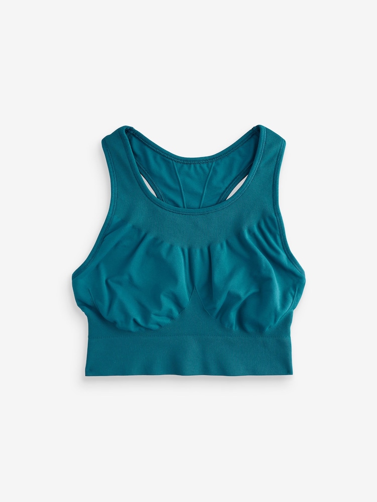Sweaty Betty Light Blue Stamina Seamless Sports Bra - Image 1 of 1