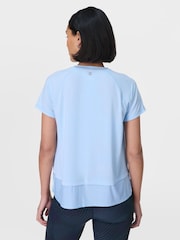 Sweaty Betty Blue Breathe Easy Flexi Train T-Shirt - Image 4 of 7
