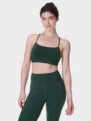 Sweaty Betty Green Spirit Restored Seamless Yoga Bra - Image 1 of 7