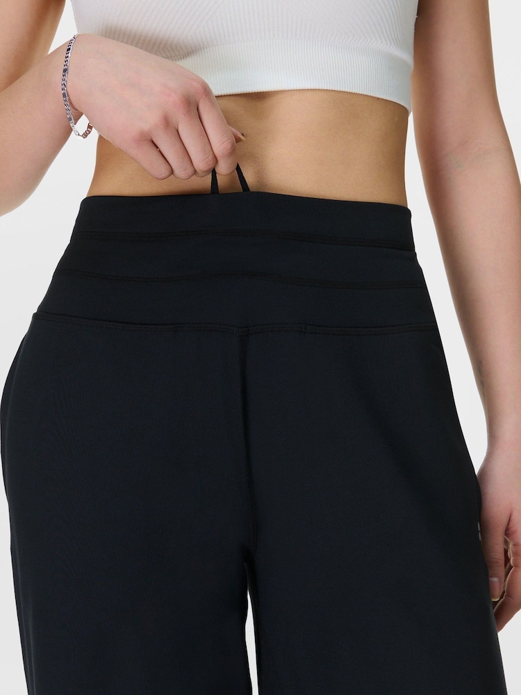 Sweaty Betty Black Gaia 32" Wide Leg Performance Yoga Trousers - Image 2 of 7