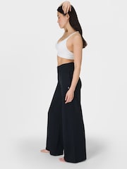 Sweaty Betty Black Gaia 32" Wide Leg Performance Yoga Trousers - Image 6 of 7