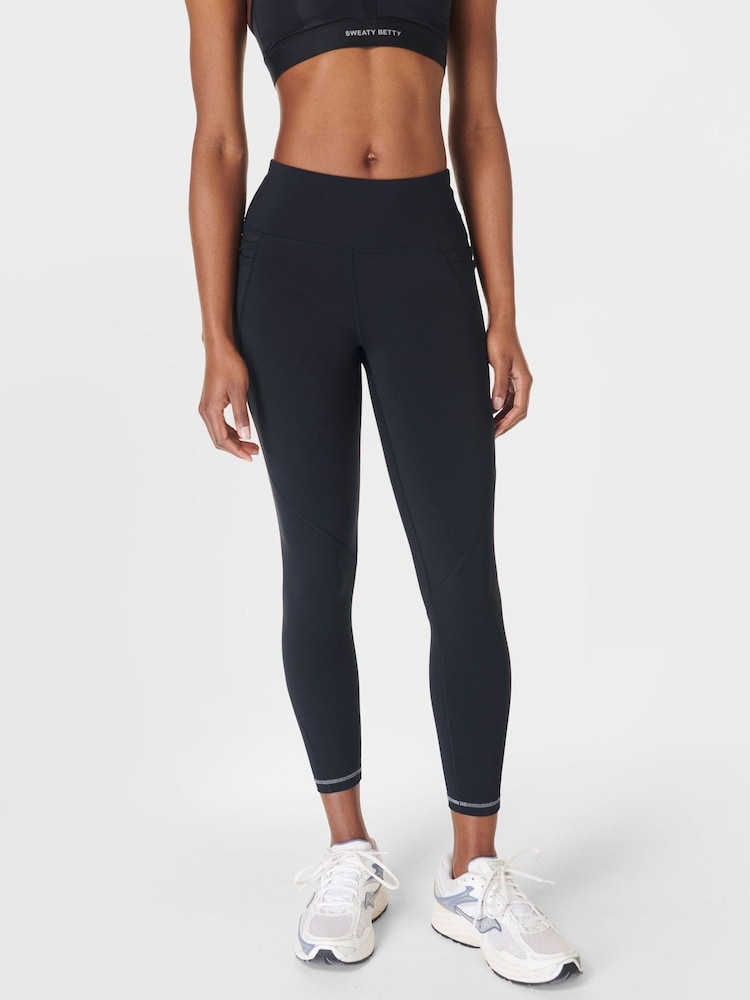 Sweaty Betty Black Dark 7/8 Length Power Pro Workout Leggings - Image 1 of 9