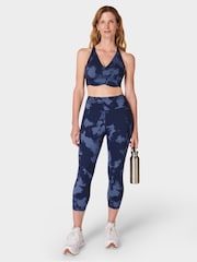 Sweaty Betty Blue Power Cropped Workout Leggings - Image 3 of 8