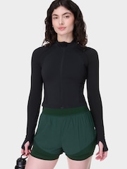 Sweaty Betty Green Tempo Run Shorts - Image 2 of 8