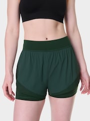 Sweaty Betty Green Tempo Run Shorts - Image 3 of 8