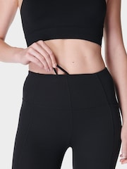 Sweaty Betty Black Supersoft 34 Flare Yoga Trousers - Image 3 of 8