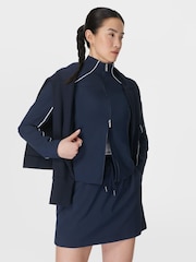 Sweaty Betty Blue Anytime Explorer Zip-Up Sweat Top - Image 1 of 8