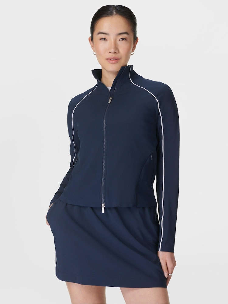 Sweaty Betty Blue Anytime Explorer Zip-Up Sweat Top - Image 2 of 8