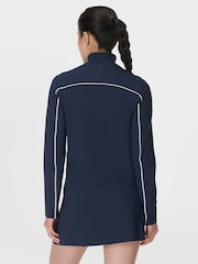 Sweaty Betty Blue Anytime Explorer Zip-Up Sweat Top - Image 3 of 8