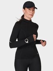 Sweaty Betty Black Infinity Merino Long Sleeve Running Top - Image 1 of 7