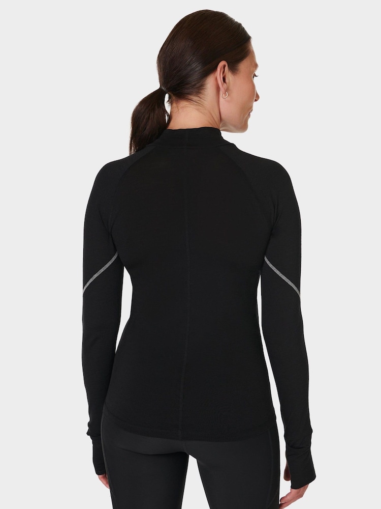 Sweaty Betty Black Infinity Merino Long Sleeve Running Top - Image 2 of 7