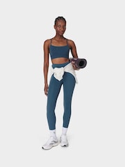 Sweaty Betty Blue Spirit Restored Seamless Yoga Bra - Image 1 of 7