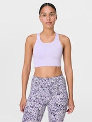 Sweaty Betty Light Purple Stamina Seamless Sports Bra - Image 1 of 7