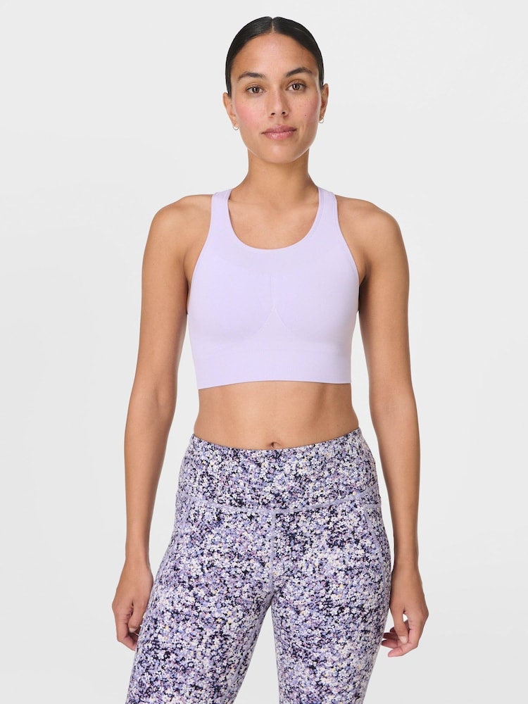 Sweaty Betty Light Purple Stamina Seamless Sports Bra - Image 1 of 7