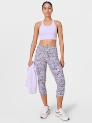 Sweaty Betty Light Purple Stamina Seamless Sports Bra - Image 4 of 7