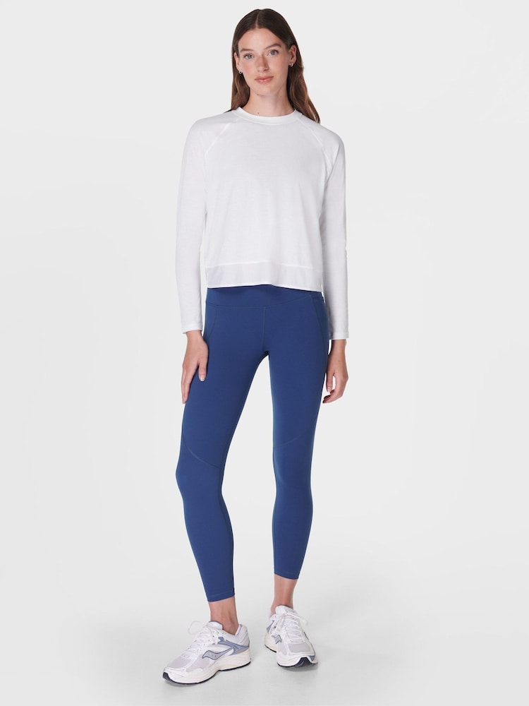 Sweaty Betty Aqua Blue Full Length Power 7/8 Workout Leggings - Image 2 of 7