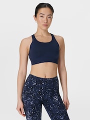 Sweaty Betty Blue Stamina Seamless Sports Bra - Image 3 of 7