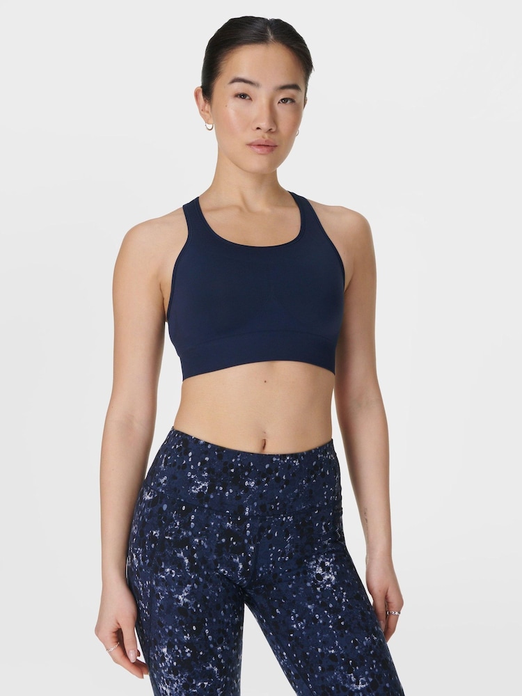 Sweaty Betty Blue Stamina Seamless Sports Bra - Image 3 of 7