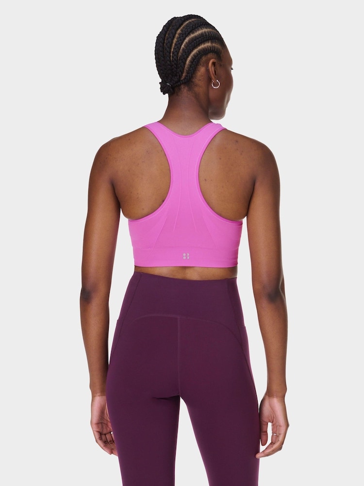 Sweaty Betty Light Pink Stamina Seamless Sports Bra - Image 5 of 7