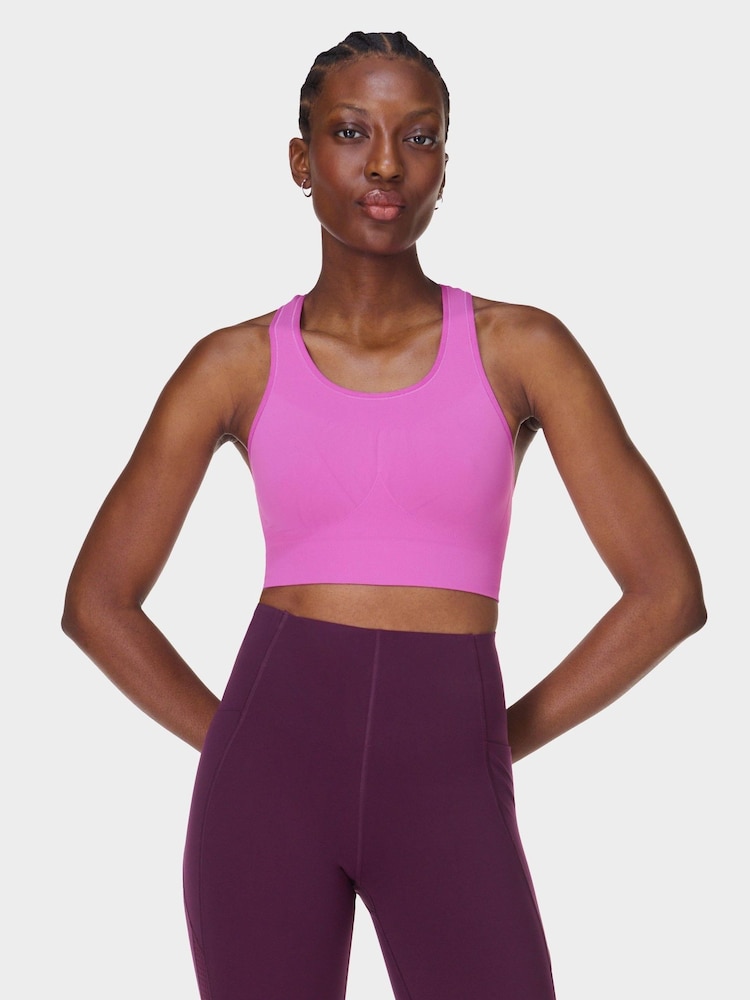 Sweaty Betty Light Pink Stamina Seamless Sports Bra - Image 6 of 7