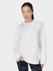 Sweaty Betty Logo Long Sleeve 100% Cotton T-Shirt - Imagen 1 de 7
