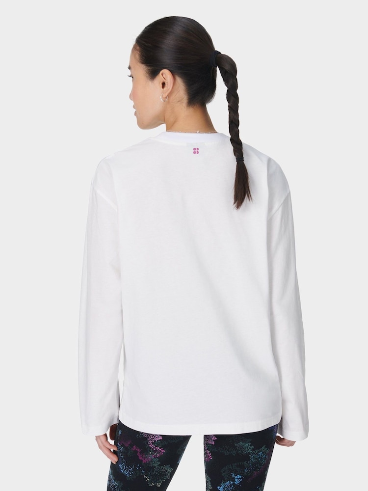 Sweaty Betty Logo Long Sleeve 100% Cotton T-Shirt - Imagen 2 de 7