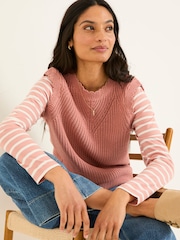 FatFace Heidi Pink 2in1 Tank Jersey - Image 4 of 6